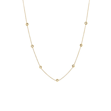 Roberto Coin 7 Diamond Stations Necklace 18K Yellow Gold with Diamonds