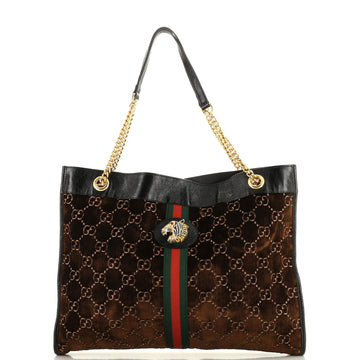 Gucci Rajah Chain Tote GG Velvet Large