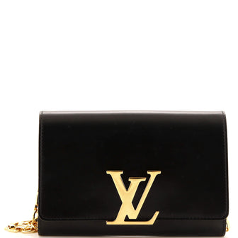 Louis Vuitton Chain Louise Clutch Leather GM