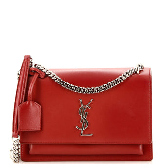 Saint Laurent Sunset Crossbody Bag Leather Medium
