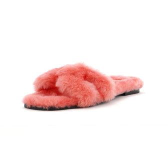 Hermes Women's Oran Sandals Shearling