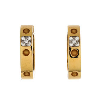 Roberto Coin Pois Moi Hoop Earrings 18K Yellow Gold with Diamonds