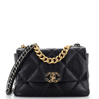 Chanel 19 Flap Bag Quilted Leather Large