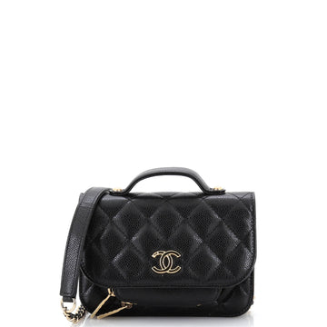 Chanel Business Affinity Flap Bag Quilted Caviar Mini