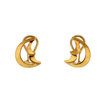 Tiffany & Co. Paloma Picasso Vintage Crescent Moon Clip-On Earrings 18K Yellow Gold