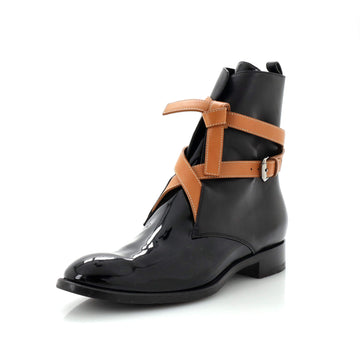 Louis Vuitton Women's Double Strap Ankle Boots Patent and Leather