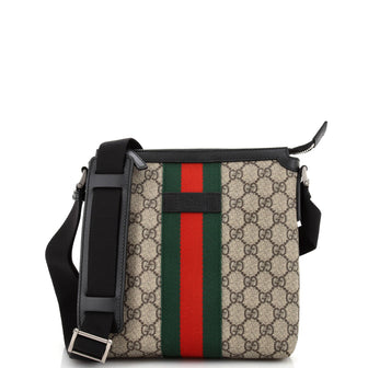 Gucci Web Messenger Bag GG Coated Canvas Small