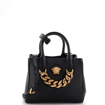 Versace La Medusa Convertible Tote Bag Leather Small