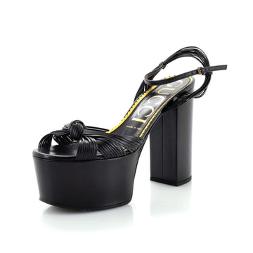Gucci Women's Crawford Knot Platform Sandals Leather