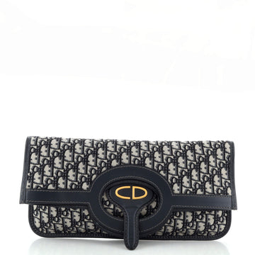 Christian Dior Fold Over Clutch Oblique Canvas