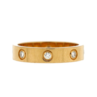 Cartier Love Wedding Band 8 Diamonds Ring 18K Yellow Gold with Diamonds