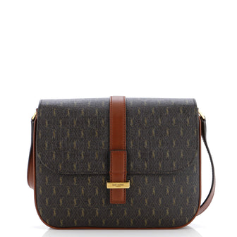 Saint Laurent Top Flap Satchel Monogram All Over Canvas and Leather Small