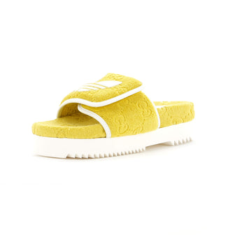 Gucci x Adidas Women's Platform Slide Sandals Terry Cloth