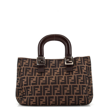 Fendi Vintage FF Handle Tote Zucca Canvas Small