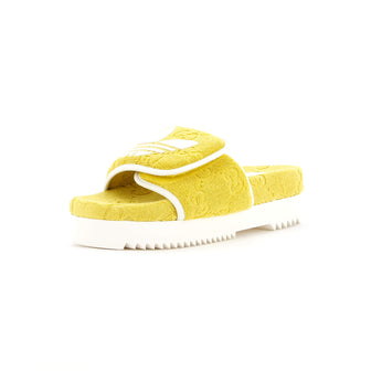 Gucci x Adidas Women's Platform Slide Sandals Terry Cloth