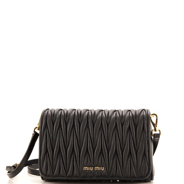 Miu Miu Flap Crossbody Bag Matelasse Leather Small
