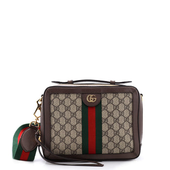Gucci Ophidia Zip Around Camera Bag GG Coated Canvas Small
