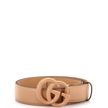 Gucci GG Marmont Monochrome Belt Leather with Enamel Wide