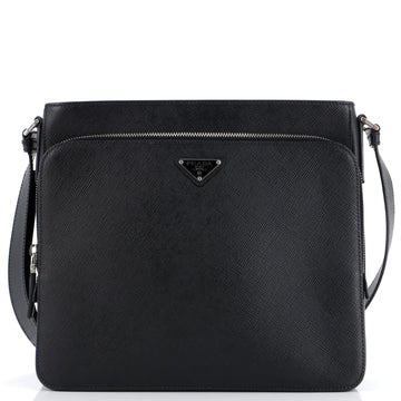 Prada Zip Messenger Bag Saffiano Leather Medium