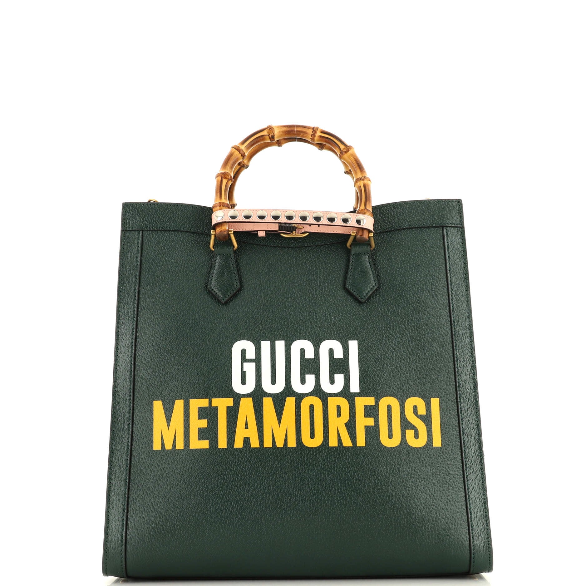 Gucci x adidas Diana NM Bamboo Handle Tote Printed Leather Large