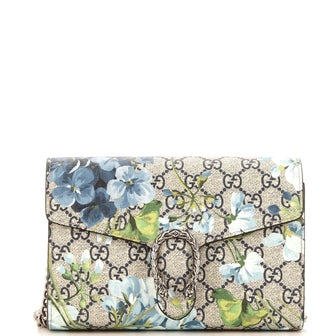Gucci Dionysus Chain Wallet Blooms Print GG Coated Canvas Small