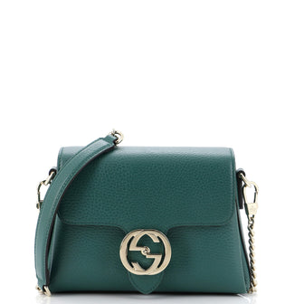 Gucci Interlocking Chain Crossbody Bag (Outlet) Leather Small