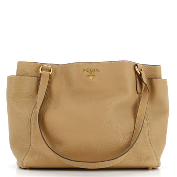 Prada Side Pocket Tote Vitello Daino Medium