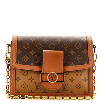 Louis Vuitton Dauphine Shoulder Bag Reverse Monogram Canvas MM