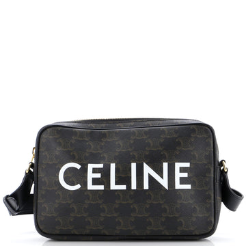 Celine Logo Messenger Bag Triomphe Coated Canvas Medium