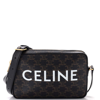 Celine Logo Messenger Bag Triomphe Coated Canvas Medium
