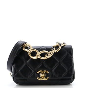 Chanel Color Match Flap Bag Quilted Lambskin Mini
