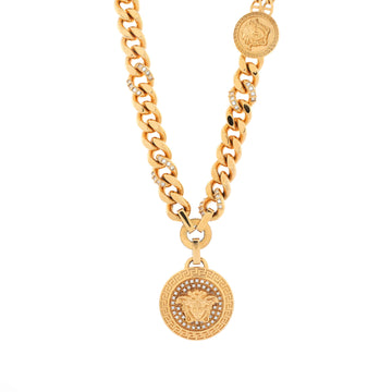 Versace Medusa Chain Pendant Necklace Metal with Crystal