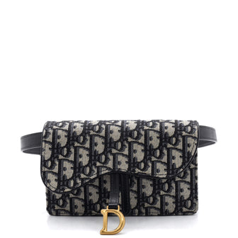 Christian Dior Saddle Rectangular Belt Bag Oblique Canvas