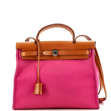 Hermes Herbag Zip Leather and Toile 31