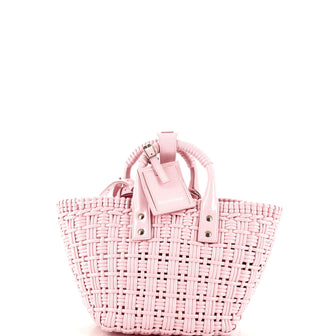 Balenciaga Bistro Panier Bag Woven Faux Leather Small