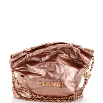 Chanel 22 Chain Hobo Quilted Calfskin Small
