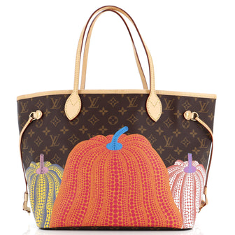 Louis Vuitton Neverfull NM Tote Yayoi Kusama Pumpkins Monogram Canvas MM
