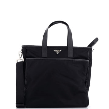 Prada Convertible Pocket Zip Tote Tessuto Large