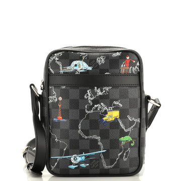 Louis Vuitton Danube Slim Bag Limited Edition Renaissance Map Damier Graphite PM