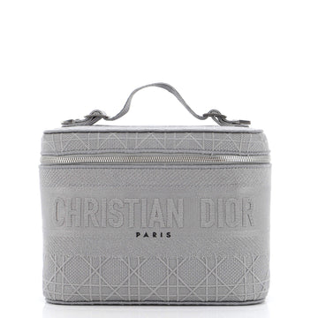 Christian Dior DiorTravel Vanity Case Cannage Embroidered Canvas