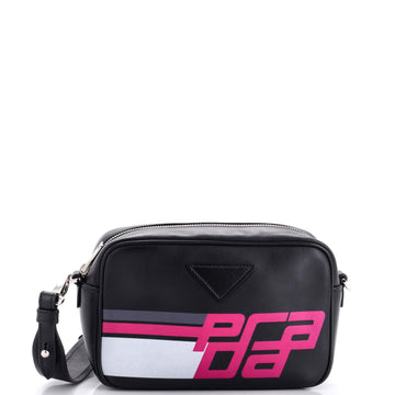 Prada Logo Camera Bag City Calf Medium