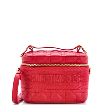 Christian Dior DiorTravel Convertible Vanity Case Cannage Quilt Lambskin Small