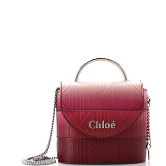 Chloe Aby Lock Bag Embossed Leather Small