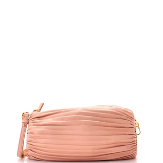 Loewe Bracelet Pouch Shoudler Bag Pleated Leather