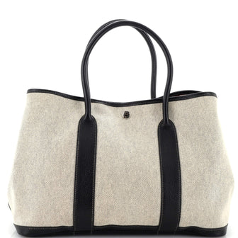 Hermes Optical H Garden Party Tote Toile and Leather 36