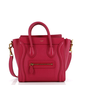 Celine Luggage Bag Grainy Leather Nano