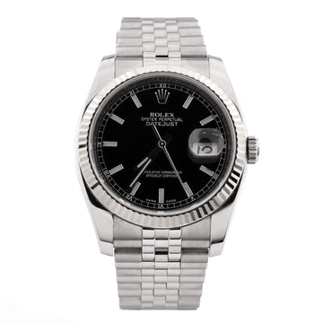 Oyster Perpetual Datejust Automatic Watch Stainless Steel and White Gold 36