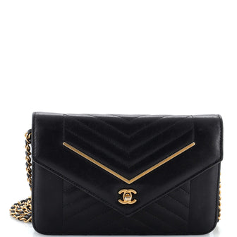 Chanel Reversed Wallet on Chain Chevron Lambskin