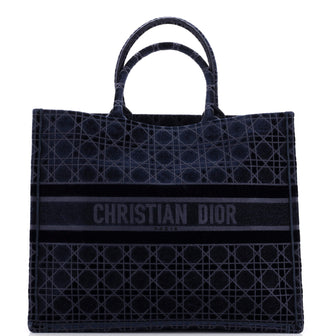 Christian Dior Book Tote Oblique Velvet Large