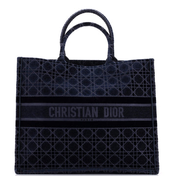 Christian Dior Book Tote Oblique Velvet Large